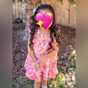 Cheeky Plum Pink Floral Kids Dress